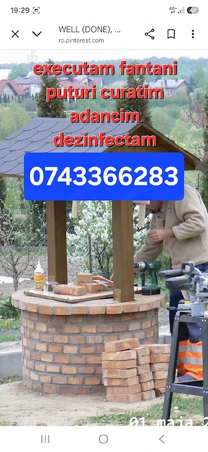 fantanar puturi fantani curatim adancim dezinfectam reconditionam fantani vechi 