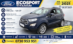  Ford Ecosport 1.0 EcoBoost Titanium 125 Cai Euro 6,  Istoric Service. 8850 e TVA deductibil.