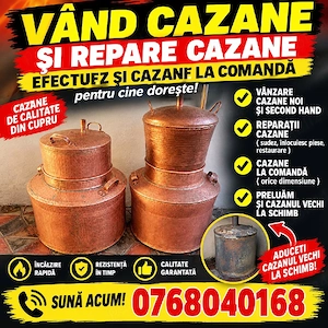 Vând cazane și repar 