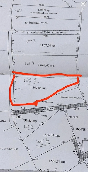 Teren Intravilan 1863 mp în Câmpina, Zona Rezidențială Muscel