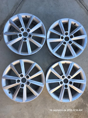 4 jante aliaj originale Skoda Octavia 3 Teron R17 5x112 ET49 - imagine 3