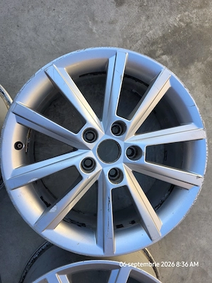 4 jante aliaj originale Skoda Octavia 3 Teron R17 5x112 ET49 - imagine 2
