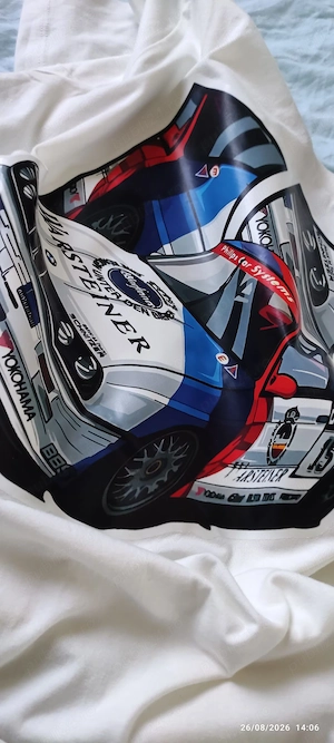 Tricou Alb Grafic BMW M3 E30 (Ursulet) DTM Warsteiner - Mărimea L - imagine 4
