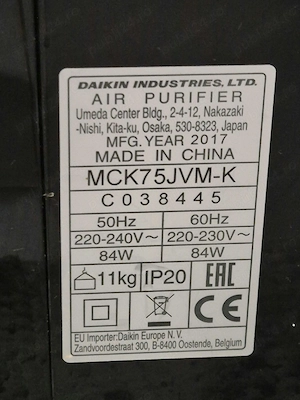 Purificator și Umidificator de Aer Daikin Ururu MCK75JVM-K   Tehnologie Streamer