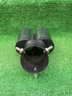 Set 2 Capete evacuare duble otel 60 mm - imagine 5