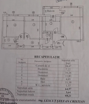 APARTAMENT 3 CAMERE -  EXERCIȚIU - imagine 8