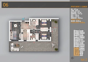 3 Camere| Terasa Spatioasa |Ideal Familie | Comision 0% | Bloc Nou