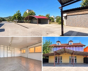 Casă cu potențial comercial , camere , mansardă și curte