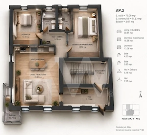 Apartament 3 camere Premium Arhitectilor - imagine 3