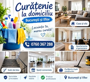 Curățenie la domiciliu bucuresti si ilvov