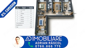 Apartament 3 camere, decomandat, strada Energeticienilor, zona 8 Mai - imagine 10
