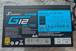 Sursa Seasonic G12 GC-750, 750W, 80 Plus Gold