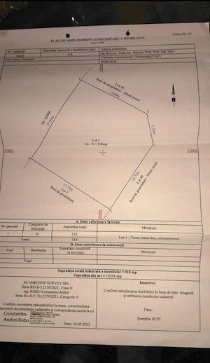 Teren intravilan -comuna Berceni-de vanzare 3 loturi - imagine 6