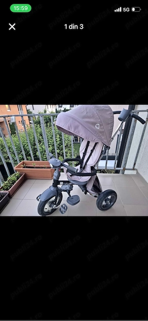 Tricicletă copii 3 în 1, evolutivă, 9 luni 6 ani
