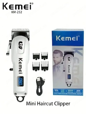 Mașină de tuns profesională Kemei KM-232, Display Digital, Nouă