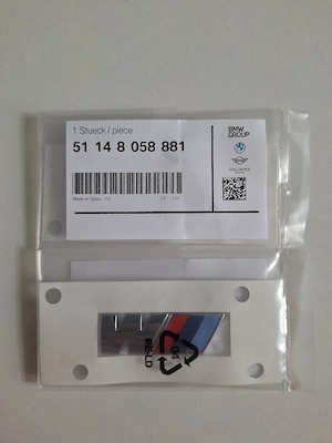 Set 2 embleme BMW OEM portbagaj originale - imagine 2