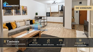 Apartament cu 2 camere, mobilat si utilat, Torontalului 129.990 EUR