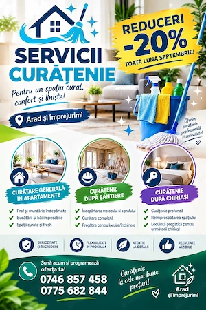 Oferim servicii de curatenie! 