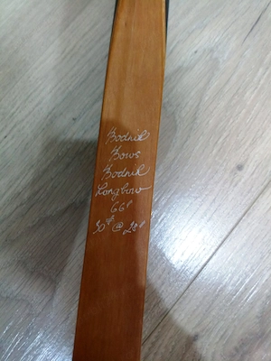 Longbow de calitate germană, marca BODNIK BOWS