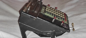 vand. - Masina de calculat vintage  - RHEINMETALL. greutate cca 10 kg. - - imagine 5