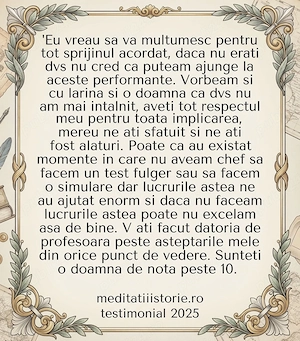 Meditatii la istorie pentru bacalaureat 