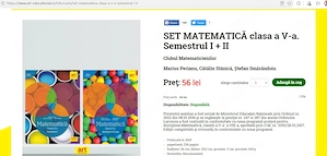 Vand 2 seturi SET MATEMATICĂ clasa a V-a. Semestrul I + II, noi noute