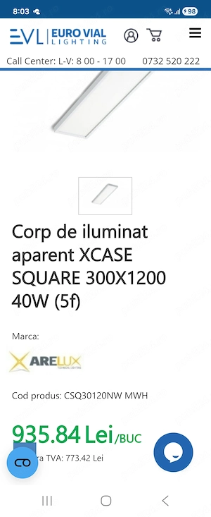Vând corp iluminat led 40w profesional.