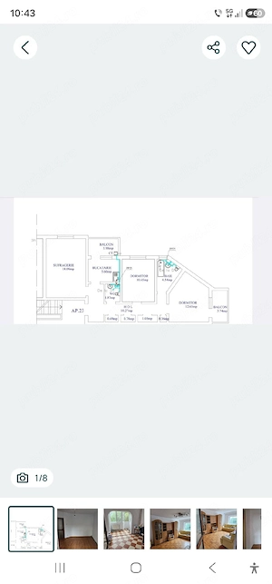 apartament 3 camere,etaj 1