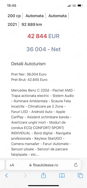 Mercedes C220 D AMG Hybrid - imagine 10