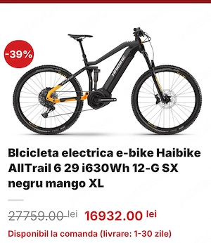 E -bike de vanzare