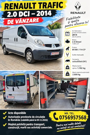RENAULT Trafic 2.0 DCI   2014   Diesel   114 CP