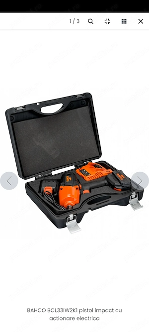 Pistol Impact Electric Bahco BCL33IW2K1 (1000 Nm, 18V, 2x Baterii 5.0Ah) - imagine 3