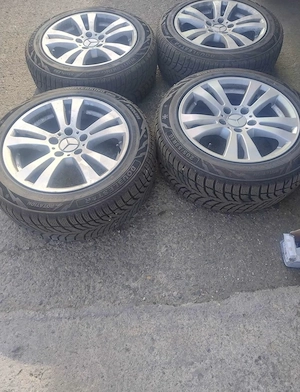 Jante Aliaj Originale Mercedes E-Class R16 + Anvelope Iarnă( Doublestar Winterking, 205/55 R16 2024 - imagine 2