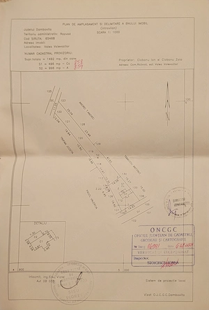 Teren de vanzare, 996mp, Valea Voievozilor, Dambovita