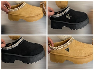 Saboți îmblăniți tip Ugg  Negru 36 38 39  Maro 36 38 39   150 lei buc  1+1=185 lei 