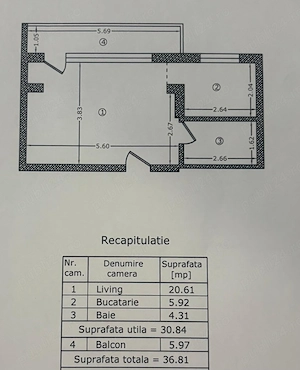 Garsonieră 31mp + balcon 6mp | Bloc 2021 - imagine 7