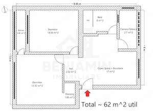 3 Camere-Mobilat-Utilat-60mp-Centrala Termica-Zona Grivitei - imagine 8