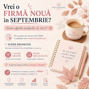 Infiintare firma si servicii de contabilitate 
