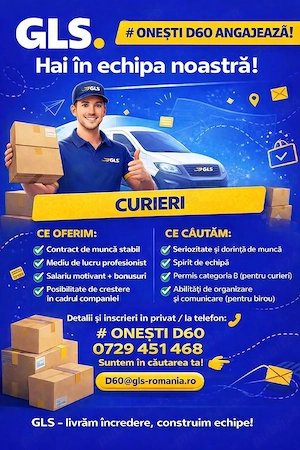 Companie de curierat angajează șofer curier   livrator (Categoria B)