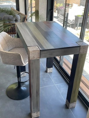 Masa de bar Goa, lemn de mango , 110x105x70 cm