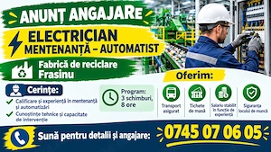ELECTRICIAN mentenanta fabrica