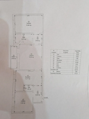 Apartament cu 3 camere în Zona Freidorf amenajat etaj 3 cu 2 bai centrala proprie - imagine 8