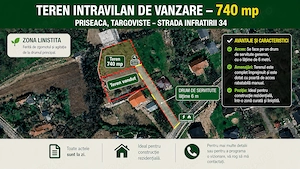 Teren intravilan 740m2 Cartier Priseaca, Targoviste