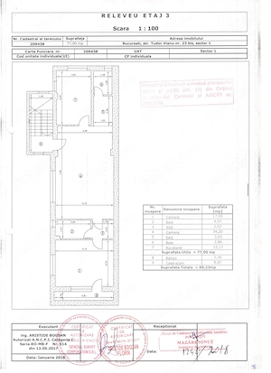 Apartament nou, 3 camere, 90 mp, etaj 4 din 4 fara lift, semimobilat, utilat nou, liniste, superb - imagine 9
