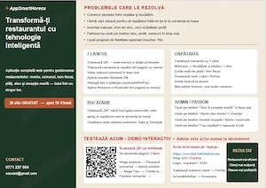Platforma comenzi-gestiune Horeca smart