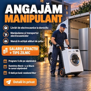 ANGAJAM Manipulant pentru livrari la domiciliu