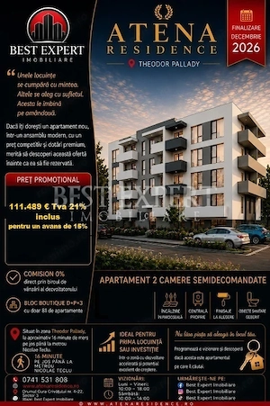 2 Camere | Parcare BONUS Indiferent de Avans | Comision 0% | Direct Dezvoltator