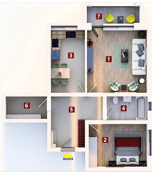 Apartament 2 camere de vânzare Braşov, Sanpetru - imagine 10