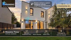 Duplex modern, 108 mp, teren 272 mp, Mosnita N. 179.900 EUR Comision 0