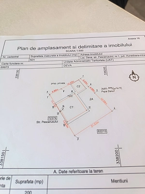 Se vinde teren C2 din poza in Deva zona buna 